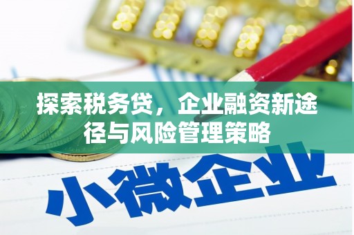 包河探索税务贷，企业融资新途径与风险管理策略