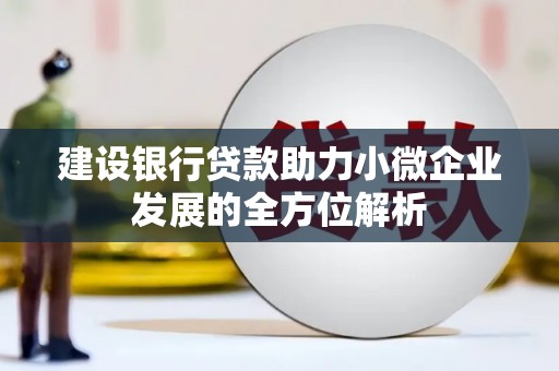 包河建设银行贷款助力小微企业发展的全方位解析