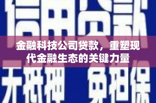 包河金融科技公司贷款，重塑现代金融生态的关键力量