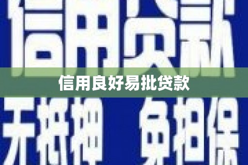 包河信用良好易批贷款
